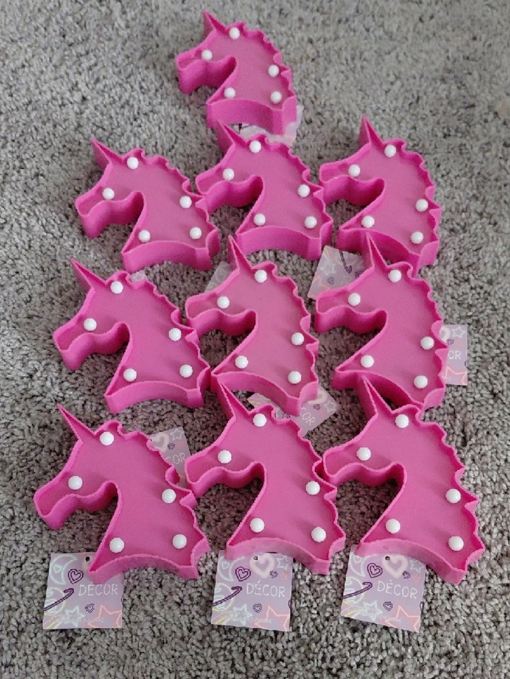 (10) Unicorn Night Light Decor - Pink